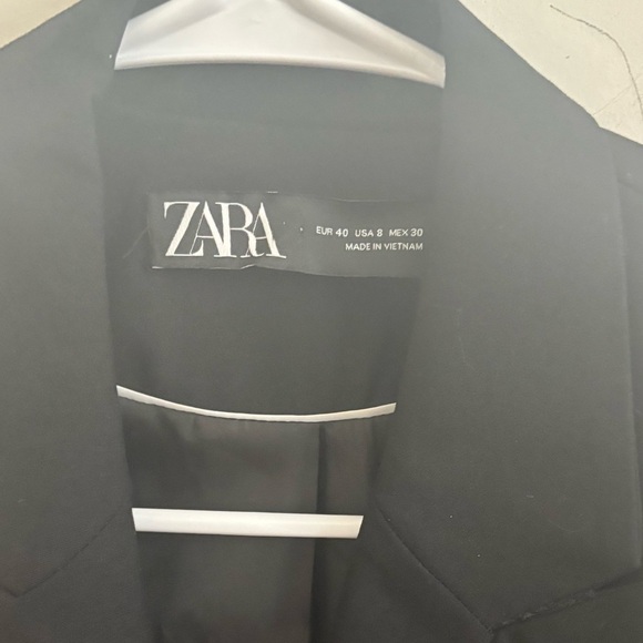 ZARA Blazer Women’s Black Single Button Jacket Fitted Career Office Workwear 8 - Picture 3 of 6